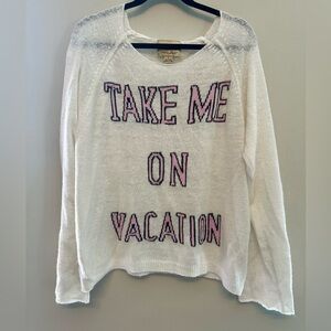 Wildfox White Label “Take Me On Vacation” Sweater Small